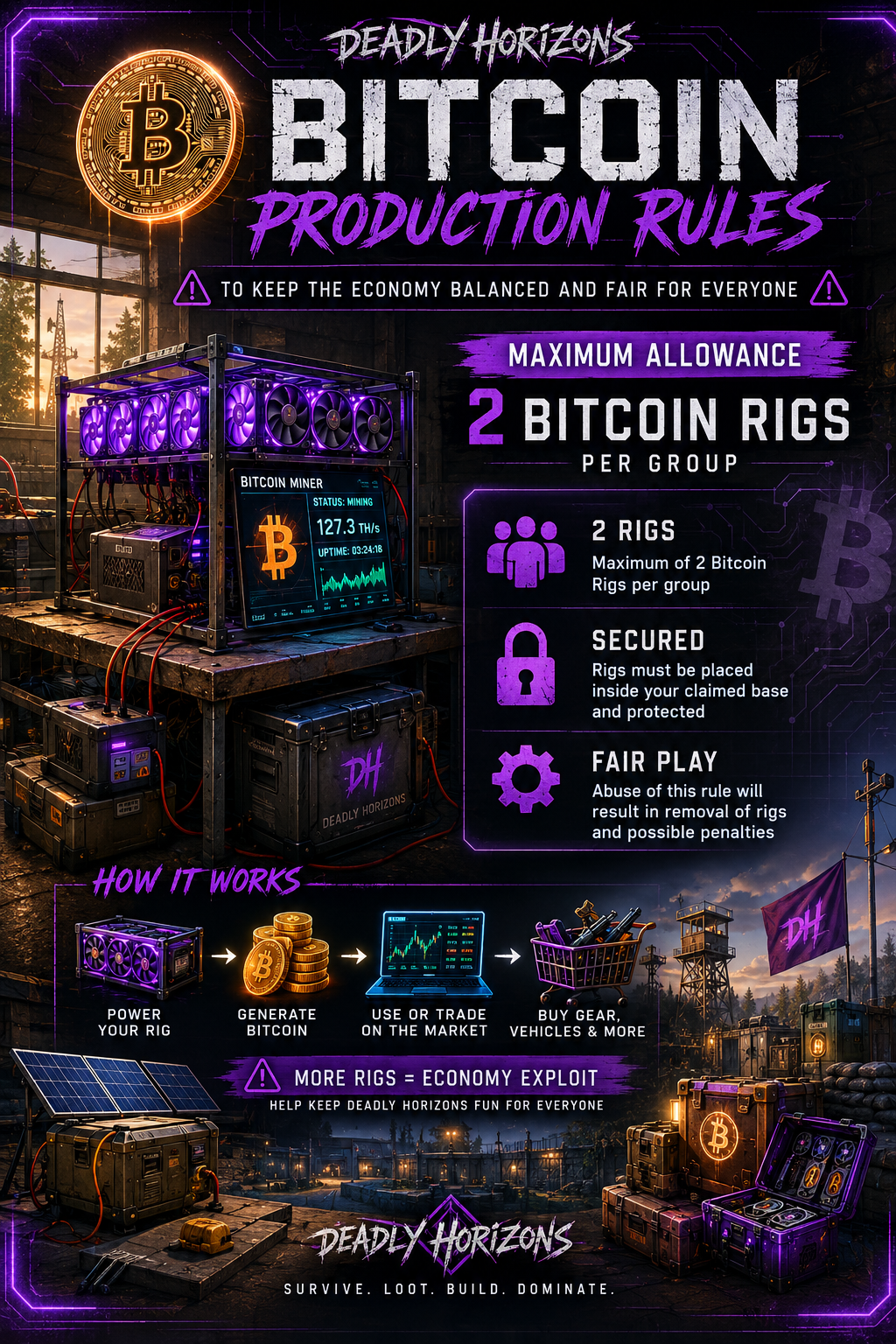 Bitcoin Production Limits poster
