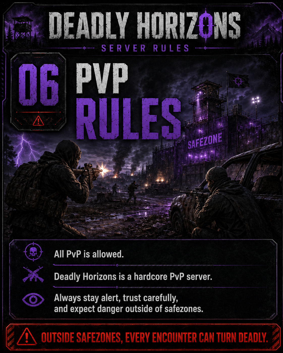 PvP Rules poster